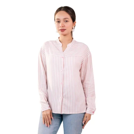 Shirt - Pastel Pink Striped